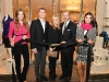 Frank Keller; Lisa Axelson, senior director of leasing at Cadillac Fairview, head designer of Ann Taylor; and Brian Lynch, brand president of Ann Taylor Division at ANN INC. cut the ribbon