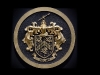The Trump crest at the Trump National Golf Club.