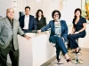 From left to right: Vince Moscone, president of Moscone Tile; Anthony Marrese, president of Moscone Marble; Nina Marrese, director of contracts and estimating; Laura Moscone, director of material control; and executive director, Anna Moscone. 