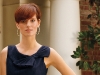 This sophisticated David Meister's pleated bow collar dress can take you from work to play.