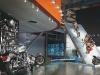 A varied collection of bikes flies off a large ramp at one of the museum’s many exhibits. 
