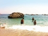 The crystal clear waters of the Tyrrhenian Sea offer refreshing afternoons with family.