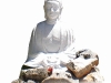  A simple Buddha is a welcoming emblem for meditation. 