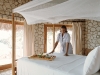 Each room is furnished with custom fixtures made from local wood and designed precisely for Rockhouse.