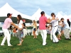 Enthusiastic guests and polo players take to the field to show off their moves and have some fun. 