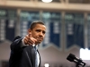 President Barack Obama points to a member of the audience at a town hall style meeting in Albuquerque, New Mexico, May 14, 2009. 
