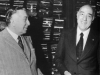 The founding fathers of Brioni: Nazareno Fonticoli, a master tailor, and Gaetano Savini, an entrepreneur who established the Brioni tailor shop on Via Barberini in Rome.