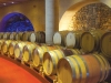 French oak barrels line the walls of this state-of-the-art facility. 
