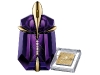 MUGLER PALACE: ALIEN EXTRAORDINARY EXCESS OF LIGHT This gemmed fragrance radiates and glitters with emphasized Swarovski crystals and golden grips at either end to heighten true elegance. Apply the scented gold shimmer to give you an extra glow. www.thierrymugler.com $94