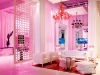 Intricate chandeliers hang in the common area of the South Beach presentation centre in Toronto.