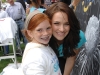Actress Shantel VanSanten (Final Destination), with a SickKids child ambassador