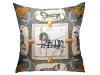Grand Apparat Silk Scarf Hermes Pillow. 